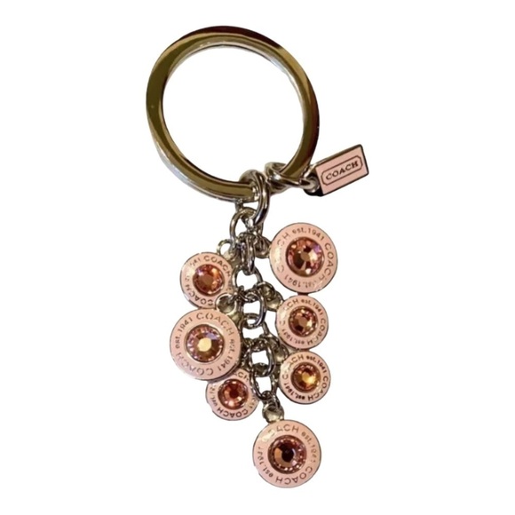 Vintage Coach Keychain Pink Crystals & Discs Coach Signature for Breast Cancer… - Picture 3 of 3